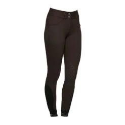 Cavalleria Toscana American Damen Reithose Mit Kniebesatz Mit Perforiertem Logo Tape Und Grip -Equestrian Dreams 331276 BR 3