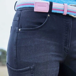 Dublin Shona Damenreithose Mit Kniebesatz In Jeansoptik -Equestrian Dreams 333099 AG 3