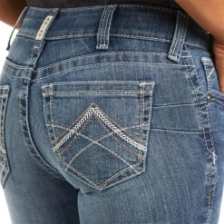 Ariat Real Stretch Icon Straight Jeans Für Damen -Equestrian Dreams 335371 DNB 4