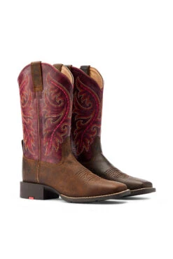Ariat Round Up Back Zip Damen Western Boots 12 Ariat Round Up Back Zip Damen Western Boots -Equestrian Dreams 345199 DBR PI 03