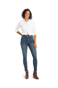 Ariat Premium High Rise Skinny Jeans Für Damen -Equestrian Dreams 345751 OVB 03