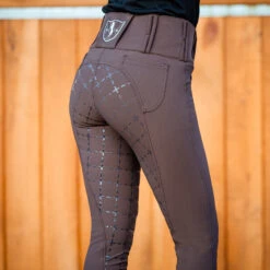 Horze Desiree Reithose Mit Vollbesatz Für Damen Mit Silikon Grip Und Gürtelschlaufen -Equestrian Dreams 36055 BRBR 6