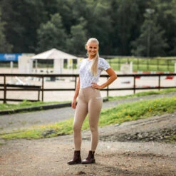 Horze Lucinda Damen Reitleggings Mit Vollbesatz Mit Hohem Bund 30 Horze Lucinda Damen Reitleggings Mit Vollbesatz Mit Hohem Bund -Equestrian Dreams 36075 TFBE 4
