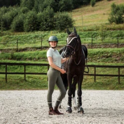 Horze Aubrey Damenreithose Mit Kniebesatz Und Hohem Bund 21 Horze Aubrey Damenreithose Mit Kniebesatz Und Hohem Bund -Equestrian Dreams 36083 BKGR 4