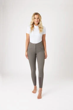 Horze Desiree Damen Reithose Mit Silikonvollbesatz Und Hohem Bund -Equestrian Dreams 36605 CRDG 3