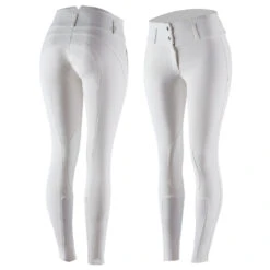 Horze Daniela Damenreithose Mit Kniebesatz Aus Synthetikleder -Equestrian Dreams 36621 WH 1