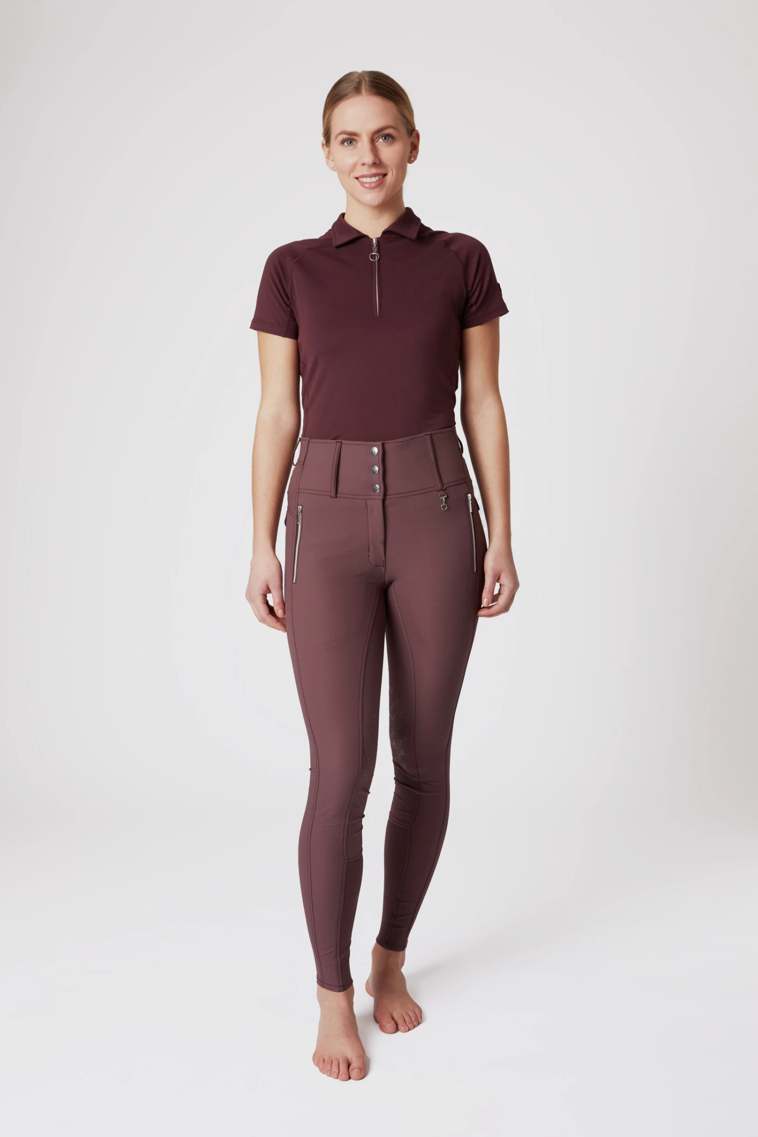 Horze Andrea Kniebesatzreithose Mit Hohem Bund Für Damen 5 Horze Andrea Kniebesatzreithose Mit Hohem Bund Für Damen – Bild 3