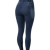 Horze Cecilia Damen Jeansreithose Mit Silikonvollbesatz Und Rückendetail -Equestrian Dreams 36696 DNB 1