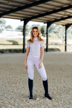 Horze Kaitlin Damen Kniebesatzreithose Mit Blumendetail -Equestrian Dreams 36706 OHPU 7