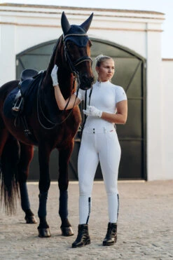 B Vertigo Davina Mittelhohe Kniebesatzreithose Mit Handytaschen Für Damen -Equestrian Dreams 36723 WH 7