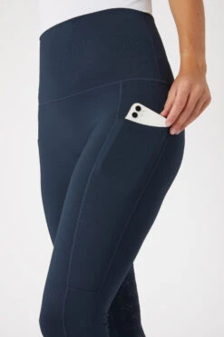 Horze Mette Damen Übergangsreitleggings Mit Vollbesatz Und Hohem Bund -Equestrian Dreams 36752 IKB 5