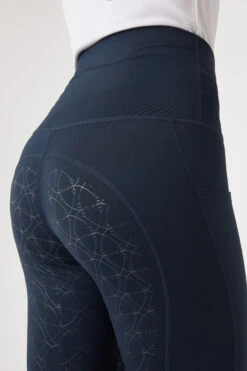 Horze Mette Damen Übergangsreitleggings Mit Vollbesatz Und Hohem Bund -Equestrian Dreams 36752 IKB 6