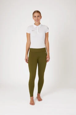 Horze Active Damen Winter Vollbesatzreitleggings Mit Handytasche -Equestrian Dreams 36780 dogr 03