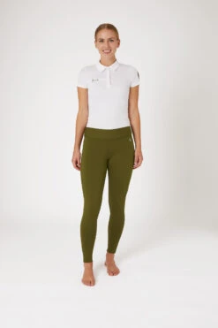 Horze Active Damen Winter Kniebesatzreitleggings Mit Handytasche -Equestrian Dreams 36790 dogr 03