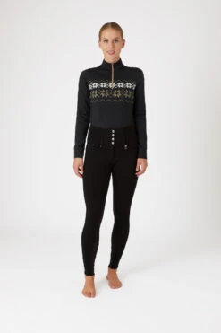 Horze Tara Damen Mid-Season Vollbesatzreithose Mit Hohem Bund -Equestrian Dreams 36791 BL 3