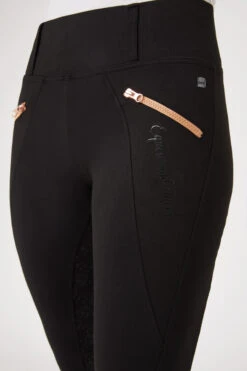 Horze Vollbesatzreitleggings Mit Roségoldenem Reißverschluss 26 Horze Vollbesatzreitleggings Mit Roségoldenem Reißverschluss -Equestrian Dreams 36909 bl 05