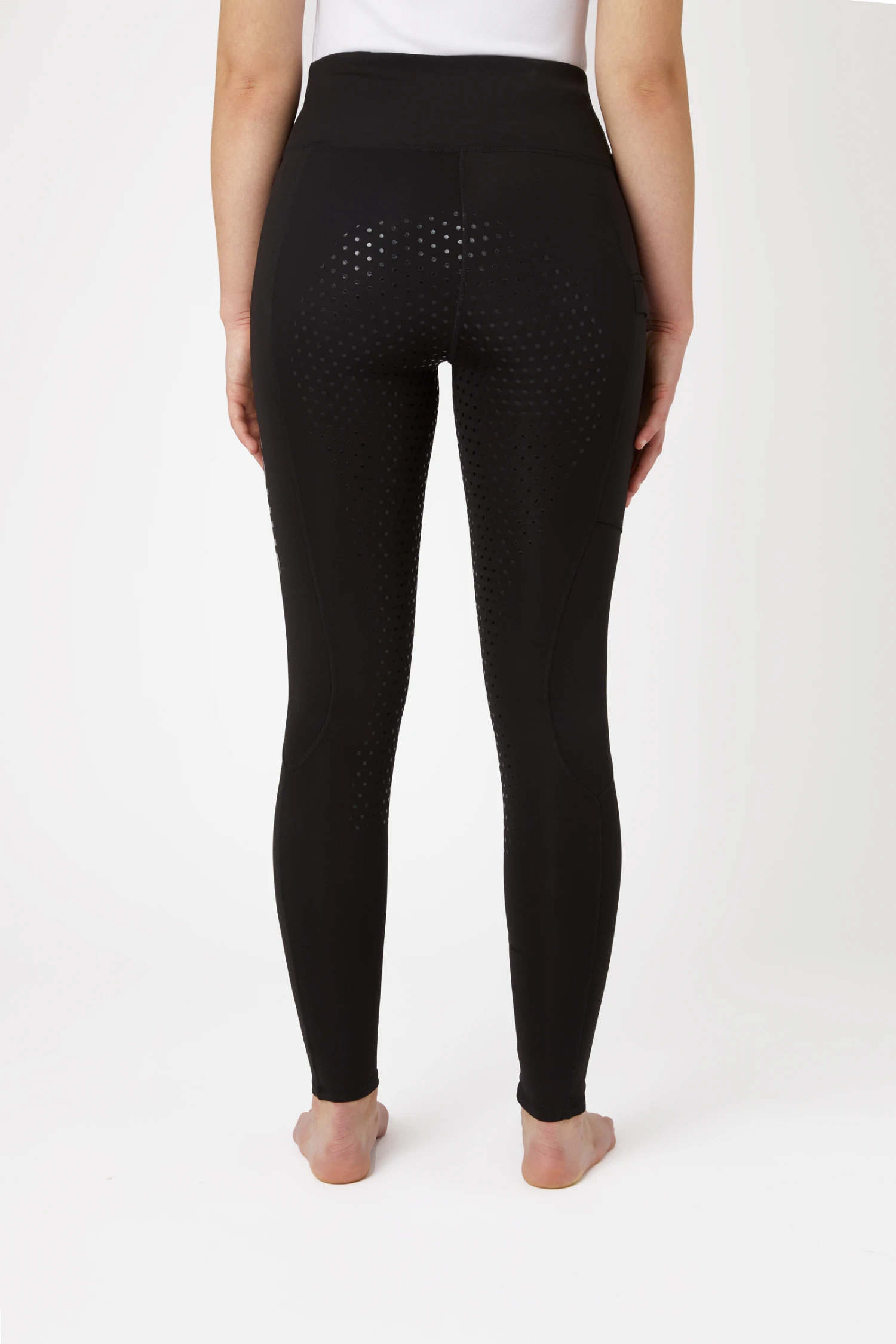Horze Damen Vollbesatzreitleggings Mit Mesh-Beinabschlüssen 6 Horze Damen Vollbesatzreitleggings Mit Mesh-Beinabschlüssen – Bild 4
