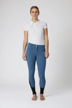 Damen Reithose Mit Silikonvollbesatz Und Hohem Bund -Equestrian Dreams cp3652 b 03