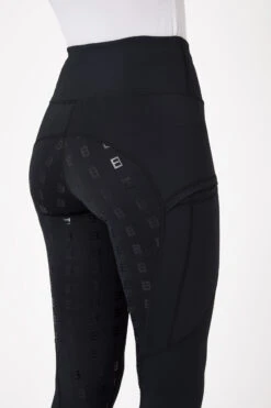 Reitleggings Mit Vollbesatz Für Damen Aus Silikon Mit Hohem Bund -Equestrian Dreams cp3675 bl 05