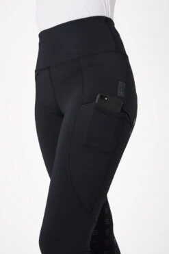 Reitleggings Mit Vollbesatz Für Damen Aus Silikon Mit Hohem Bund -Equestrian Dreams cp3675 bl 06